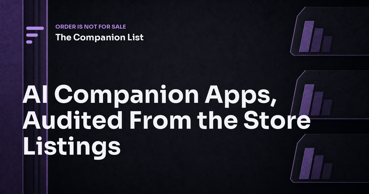 AI Companion Apps, Audited From the Store Listings