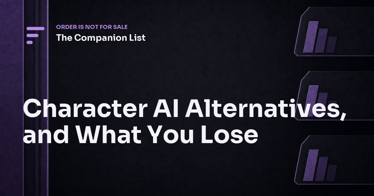 Character AI Alternatives, and What You Lose
