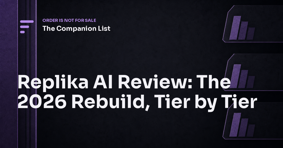 Replika AI Review: The 2026 Rebuild, Tier by Tier