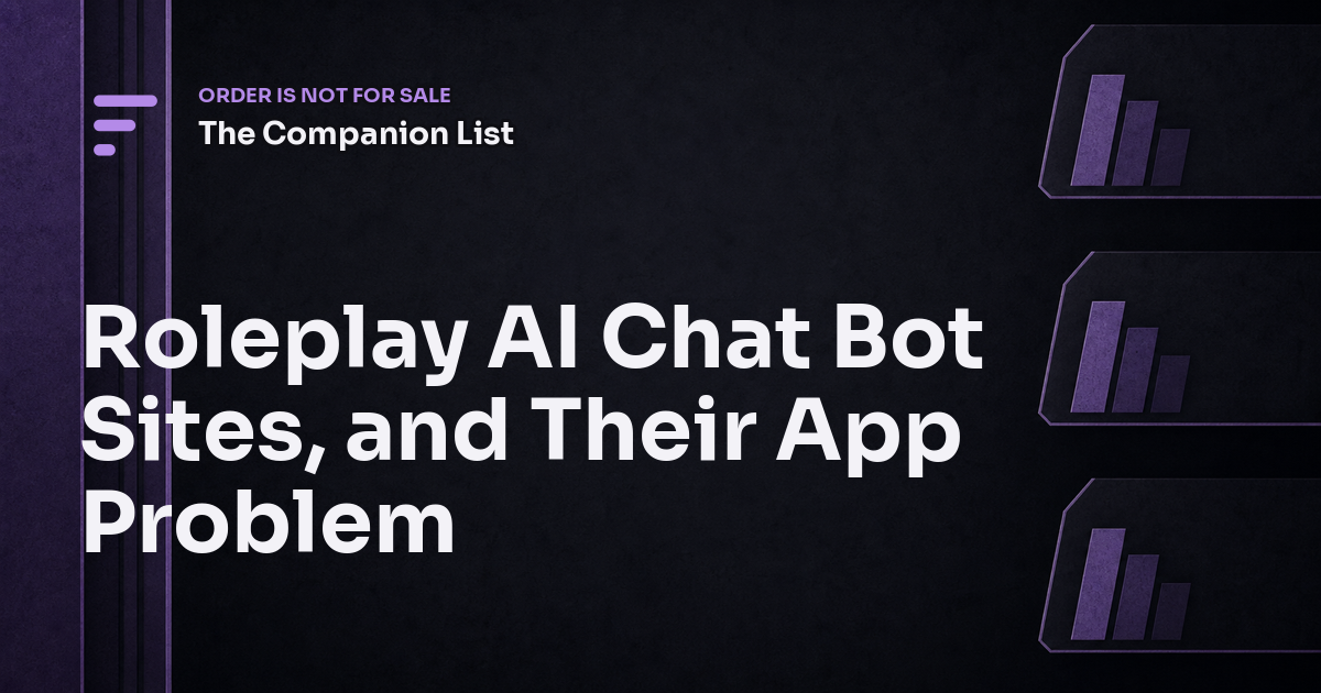 Roleplay AI Chat Bot Sites, and Their App Problem